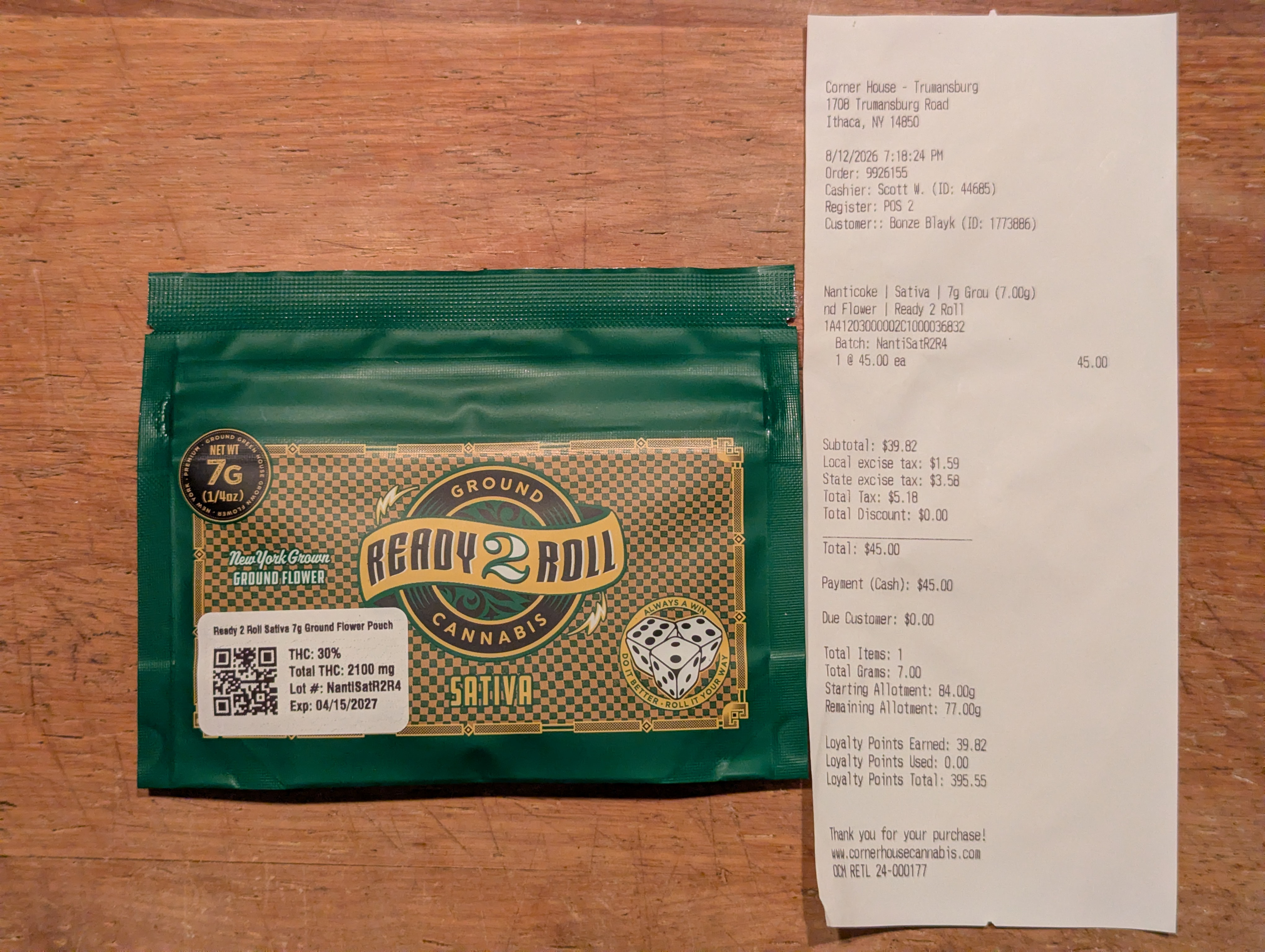 ./2026-08-12 - PXL_20260814_052836674 - MMJ The Corner House - Nanticoke Ground Hybrid - 1 x 7 gm - $45.00.jpg